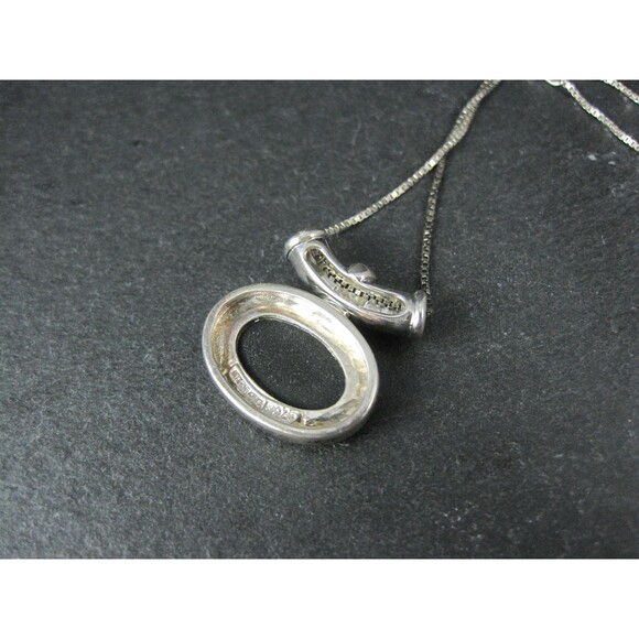 Sterling Mosaic Opal Inlay Pendant Necklace - Picture 7 of 10